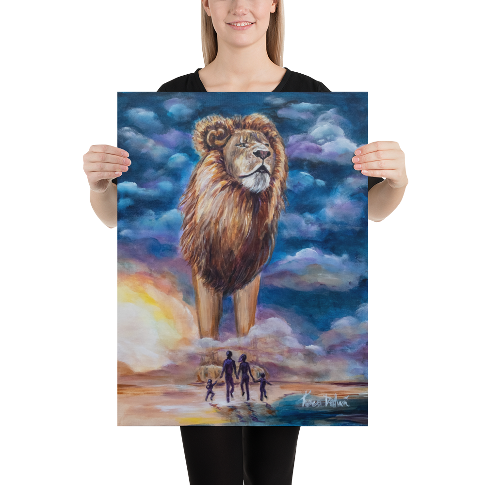 “The Lion's Dominion” - Prophetic Art Print with Poem
