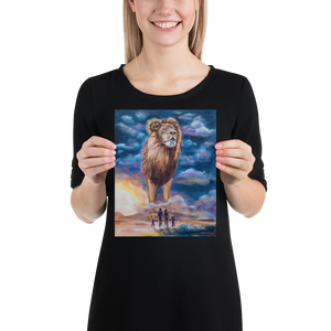 “The Lion's Dominion” - Prophetic Art Print with Poem